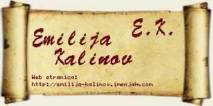 Emilija Kalinov vizit kartica